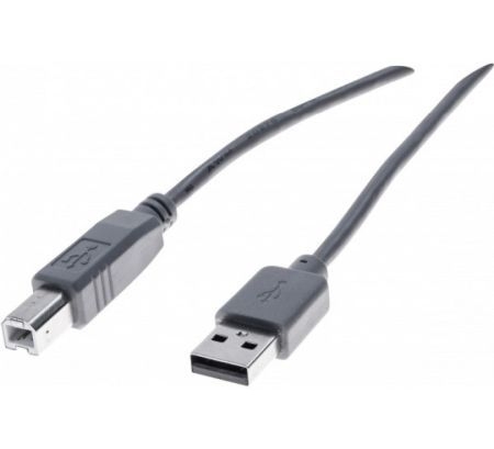 Exertis Connect 532406 USB 2.0 Kabel, USB St. A / USB St. B, anthrazit, 0,6 m