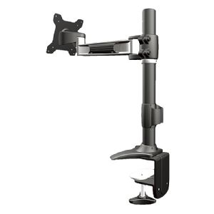 Aavara TC110 Aavara Monitorständer TC110, für Flachbildschirme 38 - 68 cm (15" - 27"), bis 8 kg, Schraubklemme, schwarz / silber