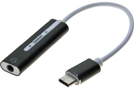 Exertis Connect 921555 USB Audio Adapter, USB Typ-C Stecker an 4pol 3,5 mm Klinkenbuchse