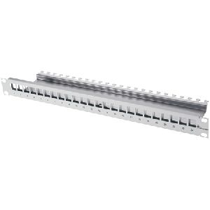 Telegärtner H02025A0167 / 100021492 Telegärtner Modulträger für 24 Keystone-Anschlussbuchsen, 19 Zoll, lichtgrau RAL 7035
