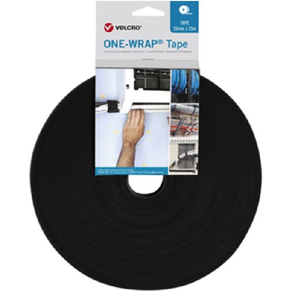 Velcro VEL-OW64140 ONE-WRAP(r) Klettband der Marke VELCRO(r), 20 mm x 25 m, schwarz