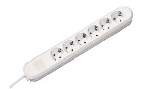Bachmann 381.248K Bachmann Steckdosenleiste "Smart", 6-fach, Anschlussleitung 3,0 m, weiß