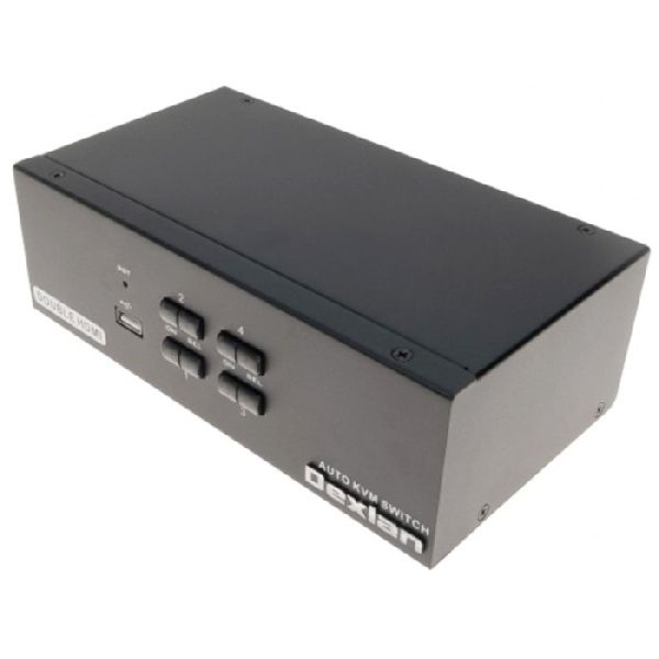 Dexlan 61094 Dexlan 4 Port Dual View KVM Switch HDMI 4K mit USB