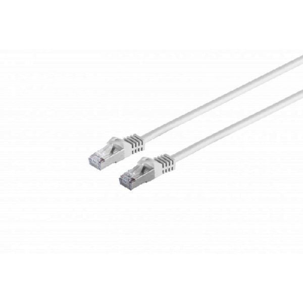 S-Conn 75512-W Patchkabel Cat. 6A Class EA mit Cat. 7 Rohkabel, S/FTP (PiMF), halogenfrei, mit Rastnasenschutz, weiß, 2,0 m