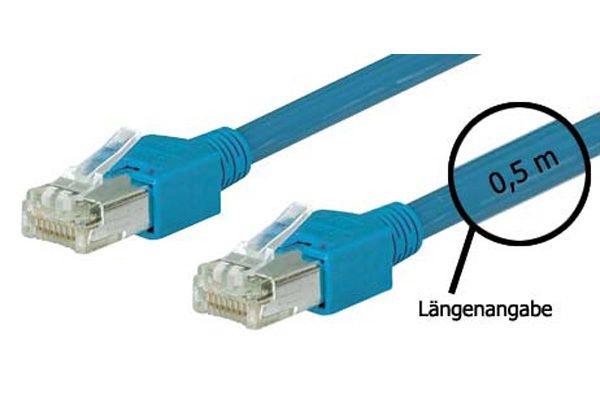 Tecline 713015B Tecline Patchkabel Cat. 5e, SF/UTP, halogenfrei, blau, 1,5 m