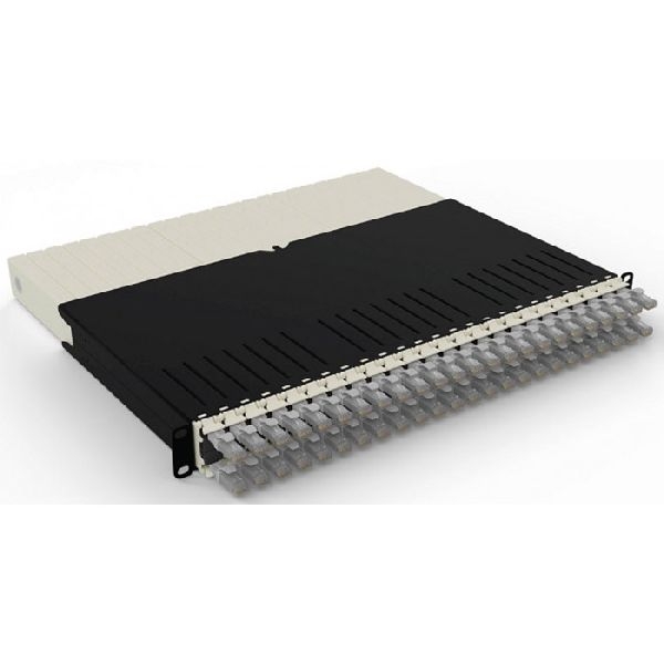 Patchbox PONEX8UTPSL patchbox.one/8RU/UTP (0,8 m) mit 24 Kassetten, Patchkabel Cat. 6a, U/UTP, PoE++, Kabel grau