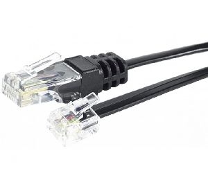 Exertis Connect 285011 Telefonkabel, Belegung: 2/7 – 3/4 – 4/5 – 5/8, schwarz, 10,0 m