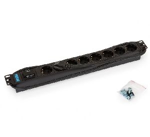 Triton RAB-PD-X08-A1 Triton 19" Steckdosenleiste mit Überspannungsschutz, 8-fach, schwarz