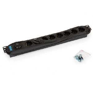 Triton RAB-PD-X08-A1 Triton 19" Steckdosenleiste mit Überspannungsschutz, 8-fach, schwarz
