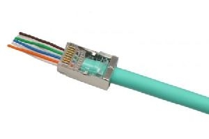 Exertis Connect 920803 Modularstecker RJ45 easy plug, Cat. 5e, STP, für Patchkabel, zum Crimpen, VPE 10 Stück