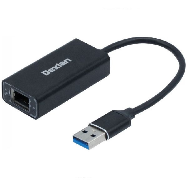 Dexlan 310765 Dexlan USB 3.0 Aluminium Gigabit Ethernet Netzwerkkonverter
