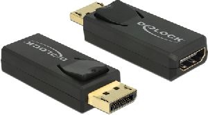 Delock 65573 DeLOCK Adapter DisplayPort 1.2 Stecker > HDMI Buchse schwarz 4K Aktiv Delock