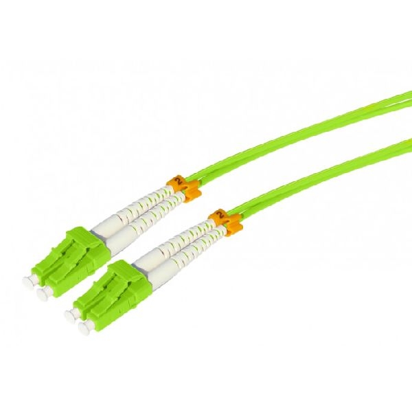 Tecline 796LL20 Tecline LWL Patchkabel HD, 50/125 µm, Multimode, OM5-Faser, LC Duplex Stecker/Stecker, limettengrün, 20,0 m