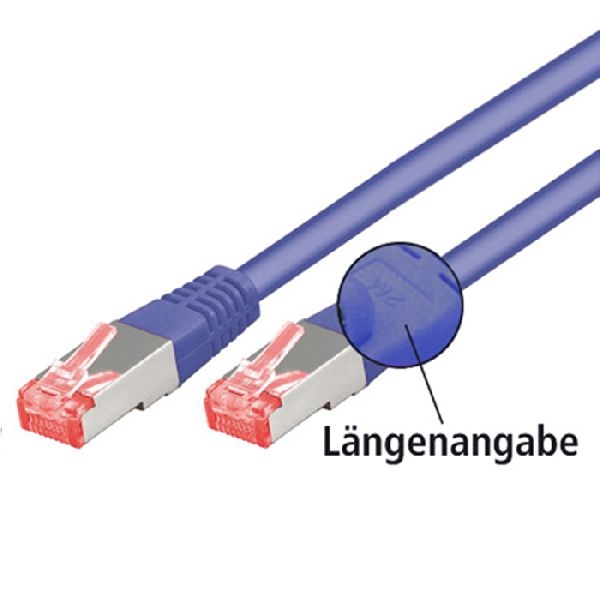 Dexlan 996686 Dexlan Patchkabel Cat. 6, S/FTP (PiMF), halogenfrei, mit Rastnasenschutz, violett, 5,0 m