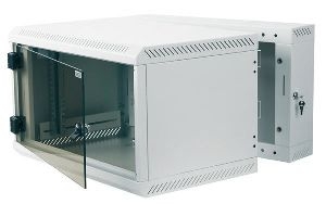 Triton RBA-09-AD6-CAX-A1 Triton 19&quot; Wandgehäuse RBA, 2-teilig, 9 HE, 600 x 615 mm, lichtgrau RAL 7035