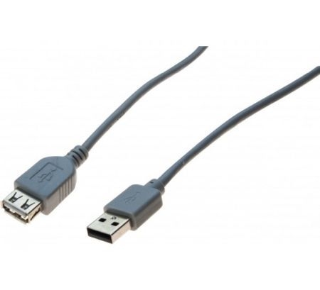 Exertis Connect 532537 USB 2.0 Verlängerungskabel, USB St. A/ USB Bu. A, anthrazit, 0,4 m