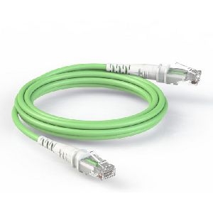 Patchsee TPC-AG-U/0.5 Patchsee ThePATCHCORD RJ45 Patchkabel Cat. 6A, U/UTP, extra dünn, apfelgrün, 0,15 m