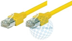 Tecline 719015Y Tecline Patchkabel Cat. 5e, S/UTP, hochflexibel, gelb, 1,5 m