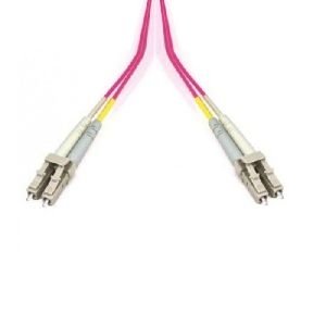 Ekivalan COZOM4LCLC 15,00 Ekivalan LWL Patchkabel 50/125 µm, OM4-Faser, LC Duplex Stecker/ LC Duplex Stecker, erikaviolett, 15,0 m UPC Schliff