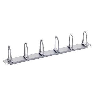 Triton RAC-VP-X11-A1 Triton 19" Kabelführungsleiste 1 HE, 6 x Kunststoffbügel 40 x 80 mm, lichtgrau RAL 7035
