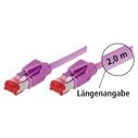 Tecline 71803M Tecline Patchkabel Cat. 6 (EIA/TIA), S/FTP, halogenfrei, mit Rastnasenschutz, erikaviolett, 3,0 m