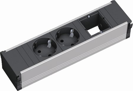 Bachmann 912003 Bachmann CONI Facility System Steckdoseneinheit 3-fach, 1 x Custom Module + 2 x Schutzkontaktsteckdose