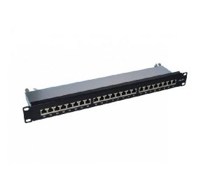 Exertis Connect 257311 Patchfeld, Cat. 6A, STP, 19 Zoll, 1HE, 24 Ports, schwarz