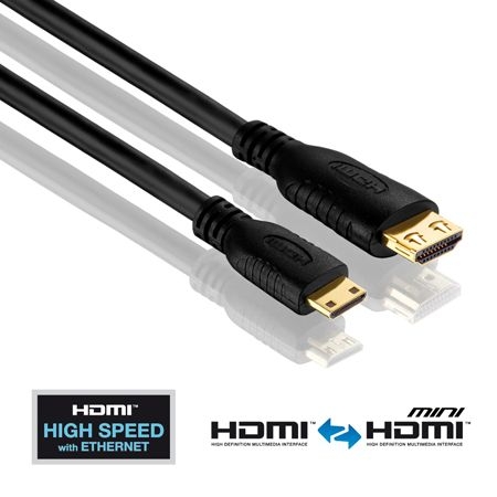 PureLink PI1200-030 PureLink PureInstall Mini HDMI 2.0 High Speed Kabel, 4K, HDMI St. A/ Mini HDMI St. C, 3,0 m