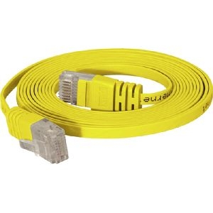 S-Conn 75717-SLY High Quality Flachband Patchkabel Cat. 6, U/UTP, gelb, 7,5 m