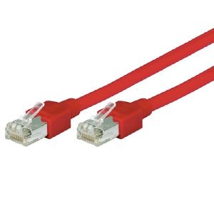 Tecline 713003R Tecline Patchkabel Cat. 5e, SF/UTP, halogenfrei, rot, 0,3 m