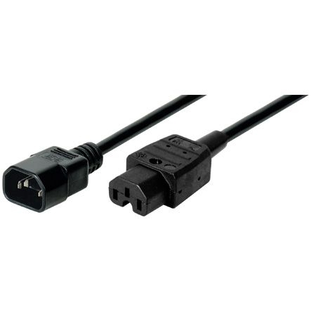 Bachmann 3561240 Bachmann Kaltgeräte-Warmgeräte-Verbindungskabel, C14 Stecker / C15 Buchse, 2,0 m