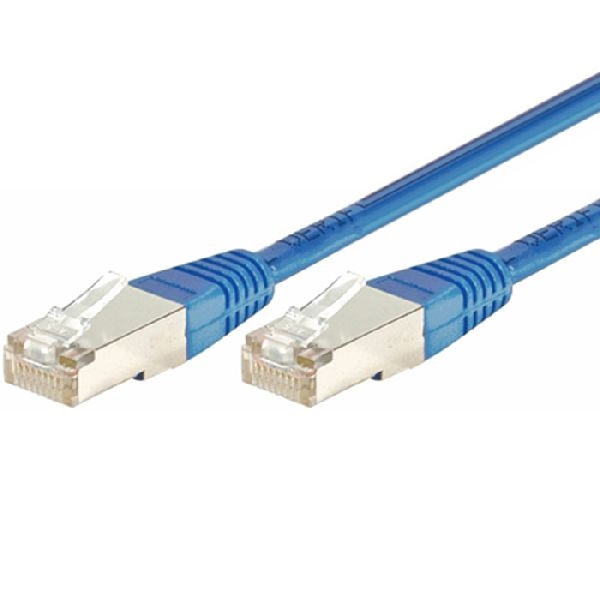 Dexlan 858317 Dexlan Patchkabel Cat. 6A, S/FTP (PiMF), blau, 1,5 m