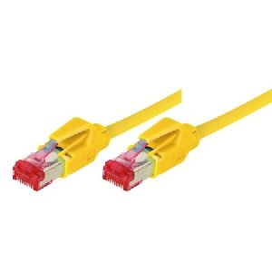Tecline 73600Y Patchkabel S/FTP, PiMF, CAT.6A EIA/TIA, Class EA, gelb, 0,5 m