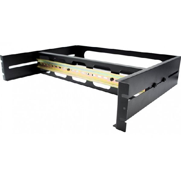 Exertis Connect 754906 19" Montagerahmen mit 35 mm DIN-Schiene (Hutschiene), 2 HE, schwarz