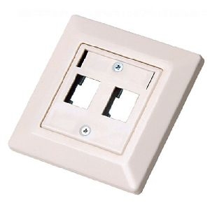 EasyLan CKVDU292 EasyLan Modulaufnahme SL, gerade, Unterputz, 2-fach, weiß ähnlich RAL 9010, 1 Stück