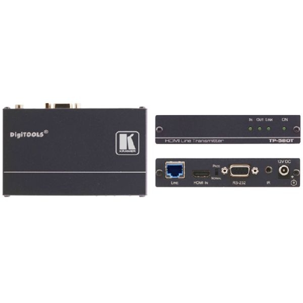 Kramer 50-80021090 Kramer Sender TP-580T für HDMI HDCP 2.2 mit RS–232 und IR über Long–Reach HDBaseT, 4K@60 Hz (4:2:0), bis 70 m