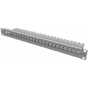EasyLan CKVPL020EE EasyLan Modulträger für 24 Keystone-Anschlussbuchsen, 19 Zoll, 1 HE, Edelstahl