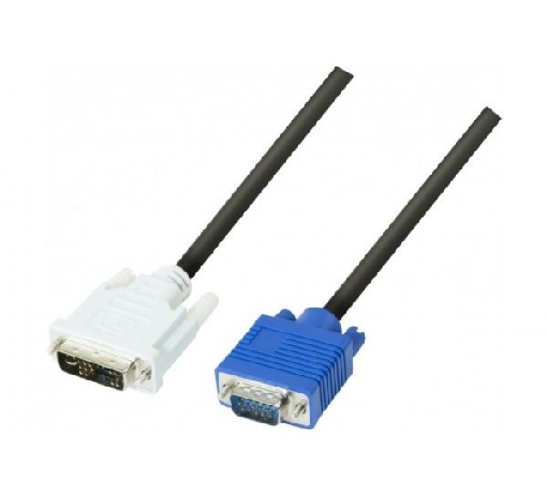 Exertis Connect 127701 DVI Kabel, DVI-A Stecker an VGA HD15 Stecker, 2,0 Meter