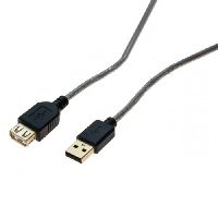 Exertis Connect 532438 USB 2.0 Verlängerungskabel Premium, vergoldet,