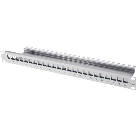 Telegärtner H02025A0167 / 100021492 Telegärtner Modulträger für 24 Keystone-Anschlussbuchsen, 19 Zoll, lichtgrau RAL 7035