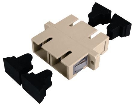 Tecline 395302 LWL Kupplung SC/SC, Duplex, Singlemode, Kunststoff-Gehäuse mit Keramik-Ferrule,