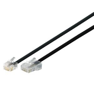 S-Conn 74306 Modular-Anschlusskabel, RJ11 St. (6P4C) / RJ45 St. (8P4C), schwarz, 6,0 m