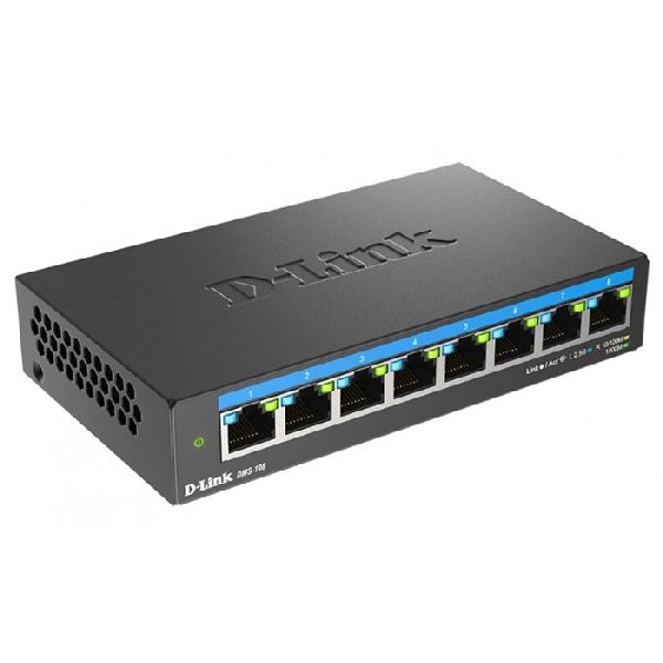 D-Link DMS-108 D-Link 2.5G Multi-Gigabit Desktop Switch DMS-108, 8 Port 2,5 Gbit/s, Desktop