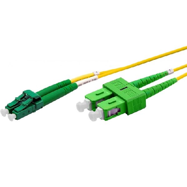 Ekivalan COZ008DALA2SJ0005A Ekivalan LWL Duplex Patchkabel OS2, 9/125 µm, LC APC/SC APC, gelb, 0,5 m