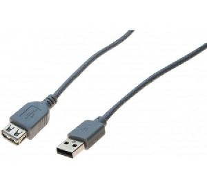 Exertis Connect 532405 USB 2.0 Verlängerungskabel, USB St. A/ USB Bu. A, grau, 5,0 m