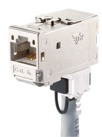 MetzConnect 130B12-E Metz Connect C6Amodul Anschlussbuchse, Cat.6A, 270°