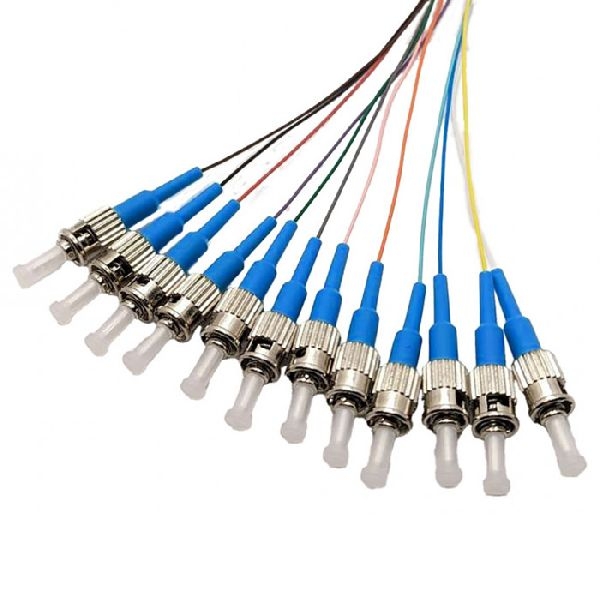 Tecline 20500023 Tecline LWL Faserpigtails, OS2, farbig, ST/UPC, 2,0 m, 12 Stück