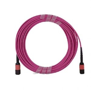 BlueOptics SFP5252FU40MKB BlueOptics MPO LWL Kabel, 2 x MPO female, 12 Fasern, 50/125 µm, OM4, Belegung B, erikaviolett, 40,0 m