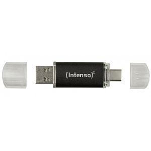 Intenso 3539491 Intenso Twist Line USB-Stick, USB-C und USB-A, USB 3.2 Gen 1x1, 128 GB, anthrazit