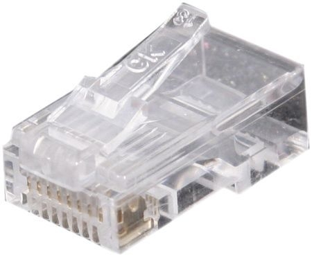 Exertis Connect 920450 Modularstecker für Flachkabel, ungeschirmt, 8P8C (RJ45), VPE 10 Stück